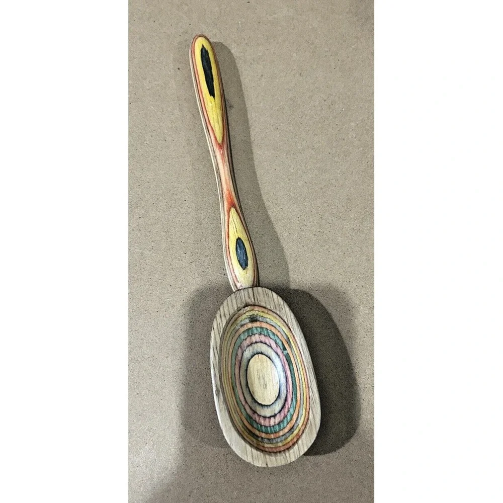 Rainbow Wooden Spoon Utensil 9